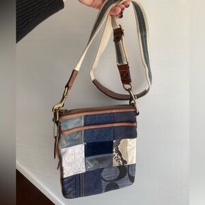 Vintage Coach Patchwork Crossbody Bag